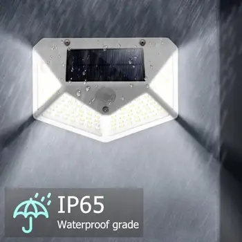 

100LED Solar Motion Sensor Wall Light 3 Modes IP65 Waterproof Yard Security Lamp Save Energy and Respect Environment