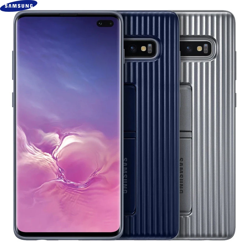 

Original Samsung Galaxy S10 Plus Stand Case Shock-Proof Heavy Duty Shell Cover For Galaxy S10/S10 plus S 10 With Side Button