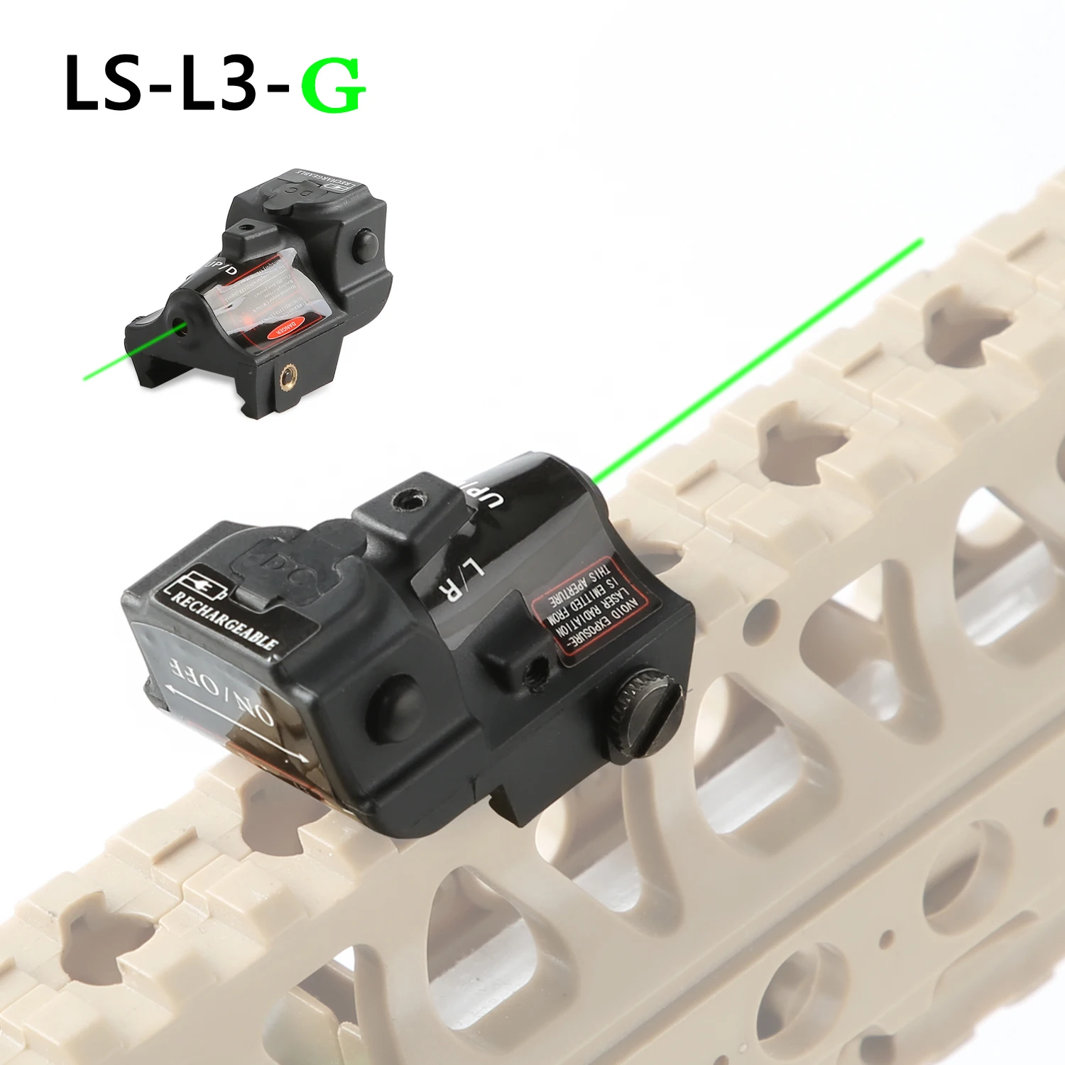 LS-CL3-G лазерный прицел светильник тактический светодиодный мини вспышка светильник 20 мм с креплением для охоты Keymod рейку оружие светильник для занятий спортом на открытом воздухе