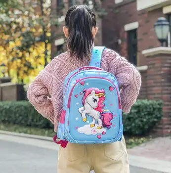 

New Kids Bag Children Schoolbag Unicorn Backpack Cute Princess Girls School Bags Kids Backpack Shoulder Bag Mochila Infantil