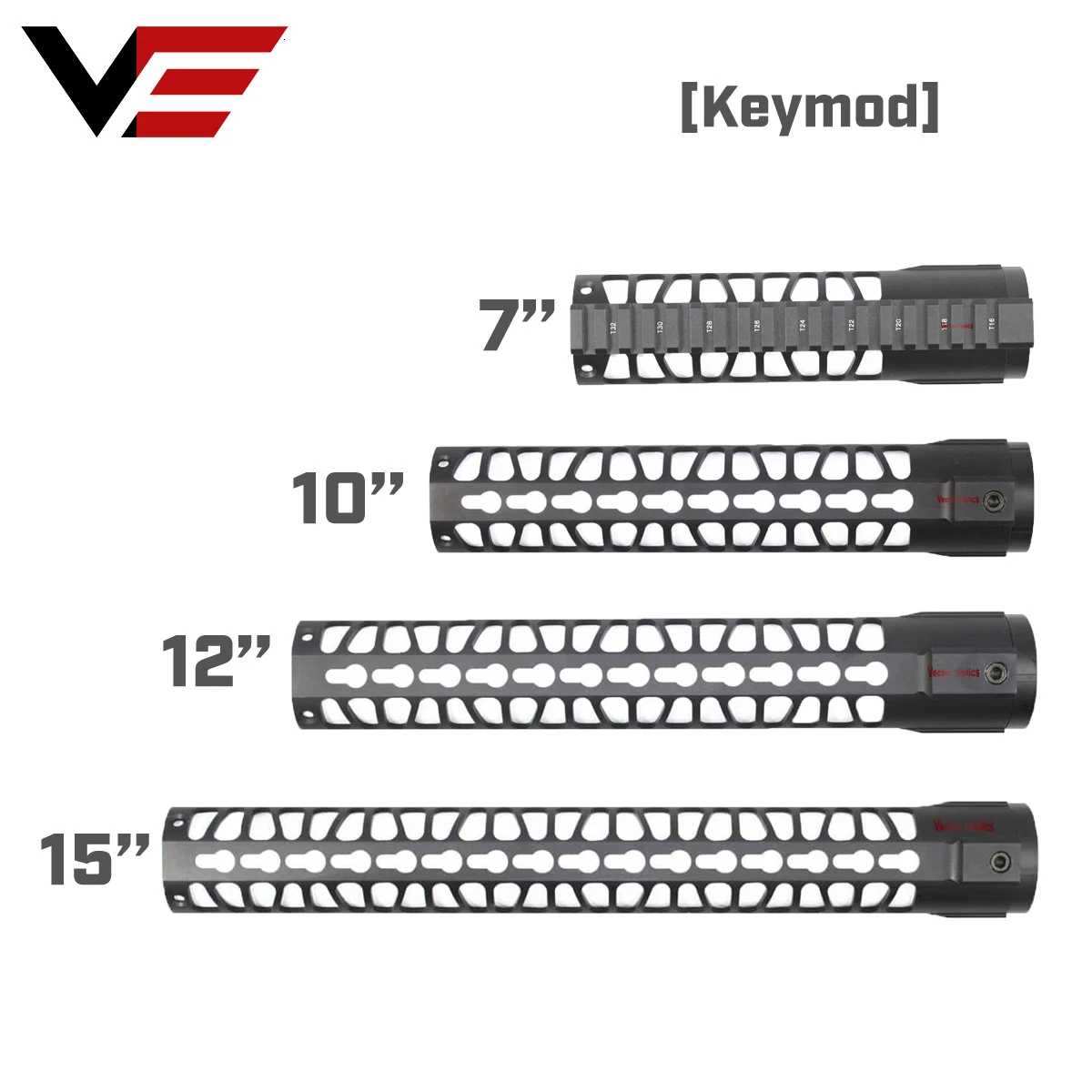 Tanie AR15 M4 M16 KeyMod taktyczne 7 10 12 15 cal jeden kawałek darmo Float karabin jelca Picatinny Rail uchwyt mocujący