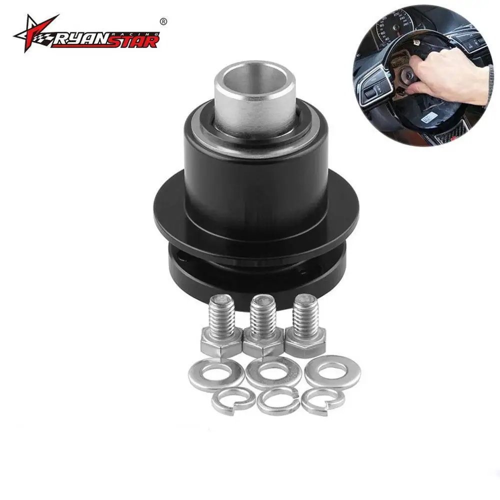 Модификация автомобиля 360 градусов 3-hole рулевое колесо Quick Release Черный Авто быстрый выпуск рулевое колесо оснастка