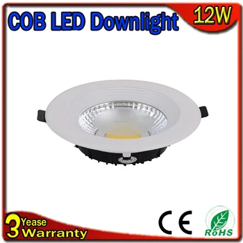 

10PCS/Lot Samsung Chip 3 Years Warranty Dimmable LED Down Light COB LED Downlight 12W Recessed Ceiling Bulb Spotlight Lamp