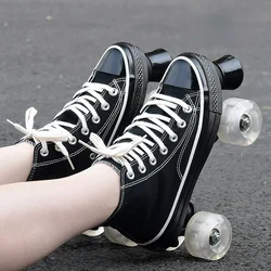 Double Row Roller Skates Lights Wheels Led Fashion Men Roller Skates Women Colorful Pattini A Rotelle Sports Accessories