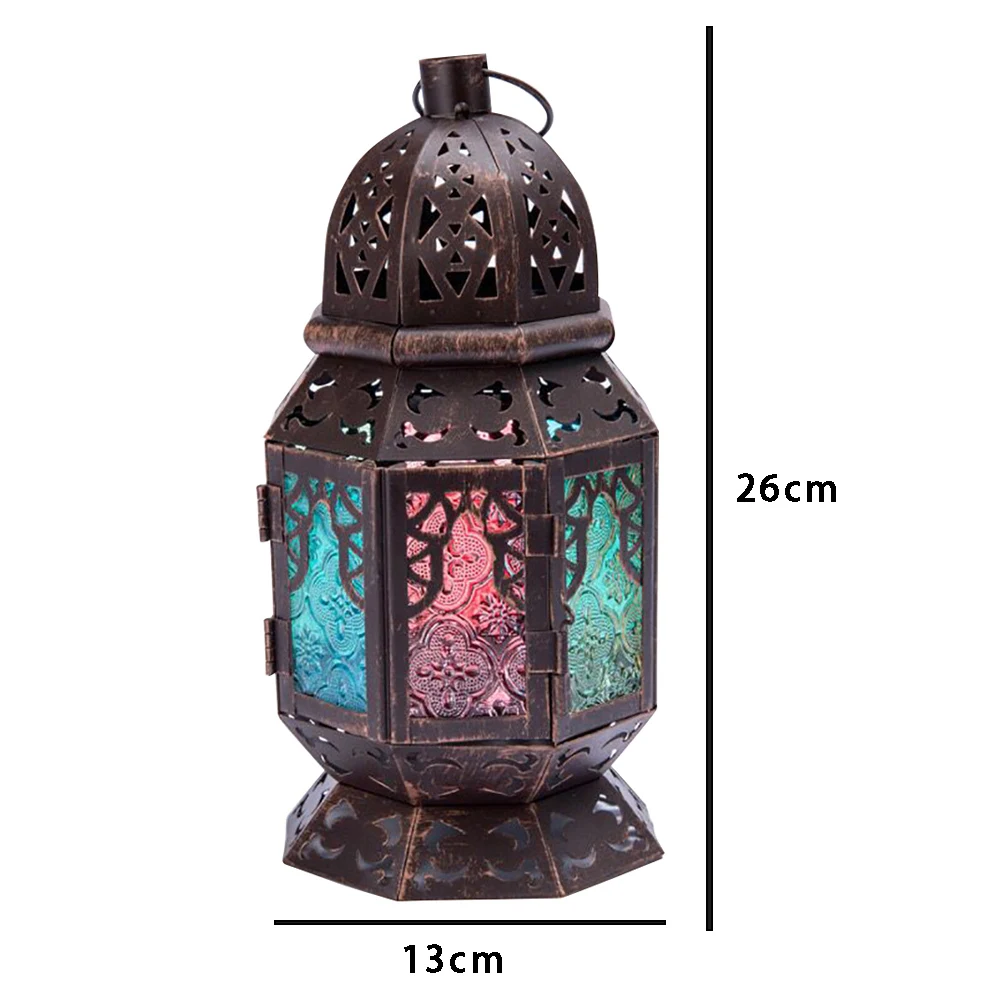 Ornament Decorative European Style Tea Light Gift Hanging Home Candle Holder Durable Party Courtyard Wedding Iron Art Lantern
