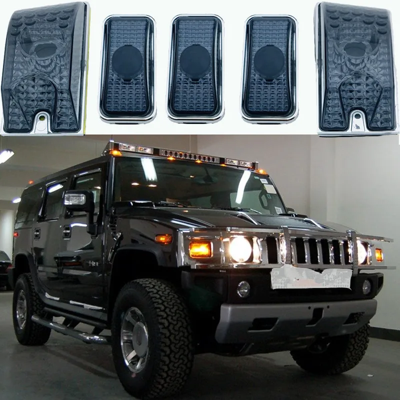 

Auto Modification Top Lights Housing Roof Warning Lights Lens Dome Lights Cover for Hummer H2 SUV 2003-2009 T10 (W5W/194) 12V