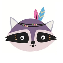 Милый Лисичка медведь домашние настенные украшения мультфильм детская кровать палатка декор в скандинавском стиле детская спальня украшения новорожденные фотографии реквизит