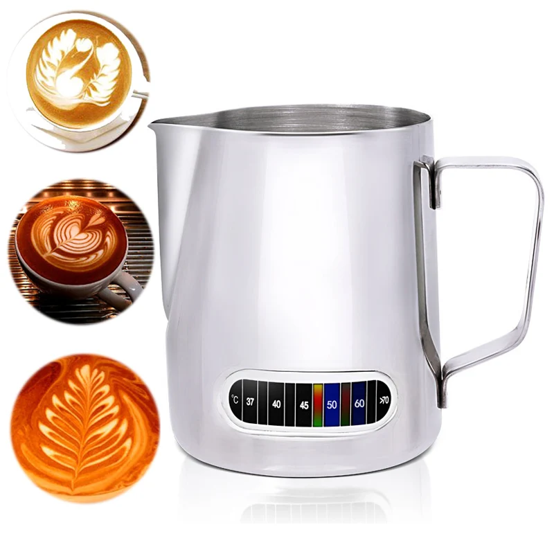 

600ML Stainless Steel Frothing Pitcher Pull Flower Cup Latte Milk Jug Coffee Milk Mug Frother Milk Foaming Tool Frothing #6