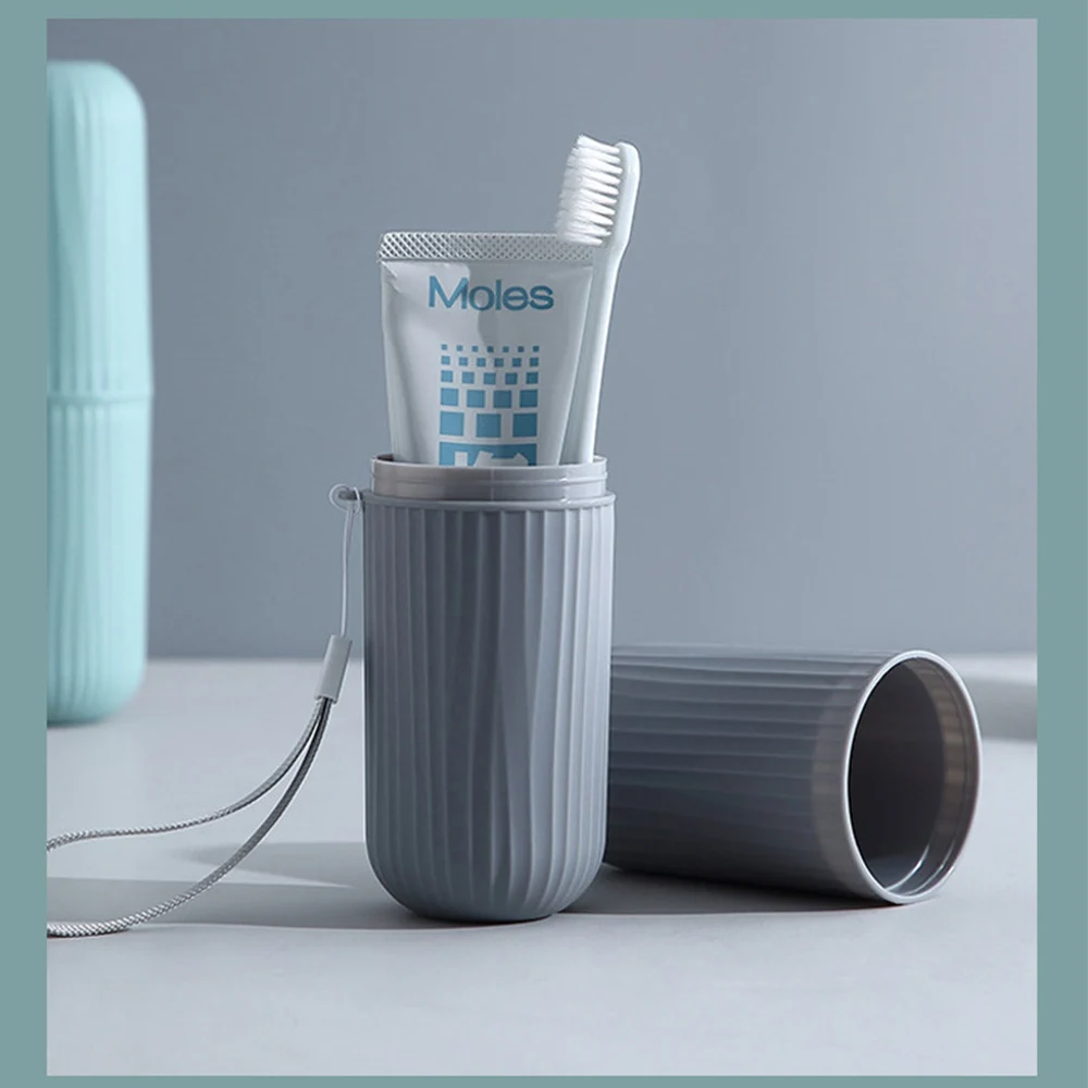 Portable Toothbrush Toothpaste Holder Storage Case Box Organizer Household Storage Cup For Outdoor Travel Bathroom Accessories