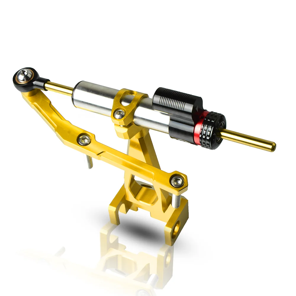 a set gold MT09 MT 09 FZ09 рулевой демпфер Стабилизатор Монтажный кронштейн комплект поддержки для YAMAHA MT-09 2013 контроль безопасности - Цвет: a set gold