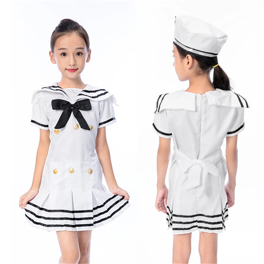 

Children Navy Uniform Halloween Carnival Cosplay Party Performance Costumes Chorus Dance Waer Sailor Military Uniform Clothing