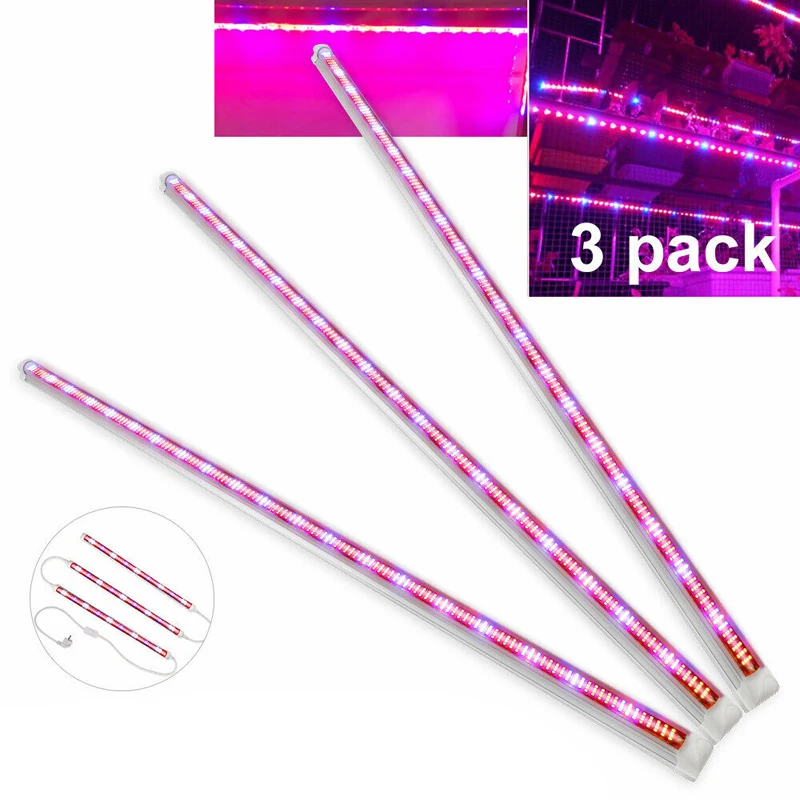  3pcs Full Spectrum LED Grow Light 0.6m 0.9m 1.2m T8 Tube Plant Phytolamp Indoor Veg Seed Growing La - 4000314915063