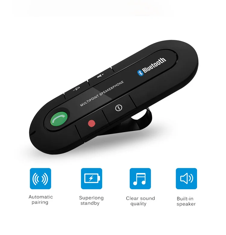 Bluetooth автомобильный комплект громкой связи беспроводной Bluetooth динамик телефон MP3 музыкальный плеер автомобильное зарядное устройство Bluetooth передатчик с двумя USB