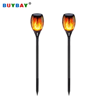 

LED Solar Lights for Outdoor Garden Decor Lighting Flickering Flame Torch Light Motion Sensor Security Wall Lamp for Yard Patio