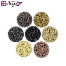 1000 шт 4,0*2,0*2,5 мм Силиконовые микро кольца трубки микрозвенья волосы бусины для дредов перо наращивание волос Инструменты Наборы