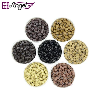 

1000pcs 4.0*2.0*2.5mm Silicone Micro Rings Tubes Microlink Hair Beads for Dreadlocks Feather Hair Extensions Tools kits