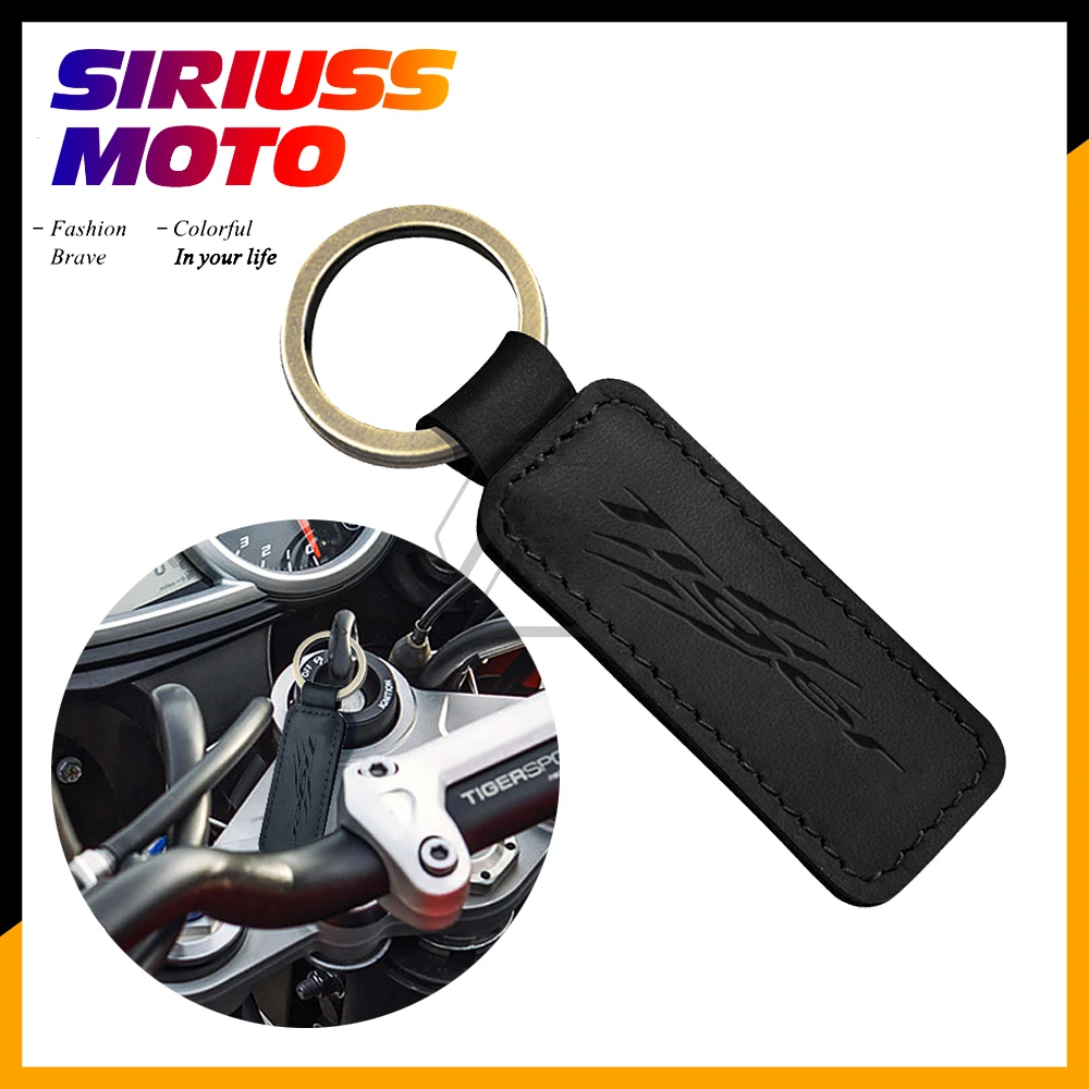 

Motorcycle Cowhide Keychain Key Ring Case for Triumph Tiger 800 900 1200 Keyring