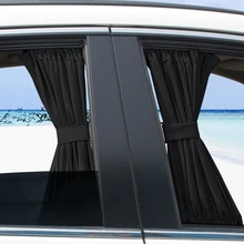 2 pcs 50S Car Anti-UV Side Window Sunshades Car Window Shade Curtain Auto Rear Windshield Sun Block For Most Of Cars SUV