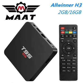 

MAAT 2GB DDR3 16GB Android 10.0 T95SUPER Smart TV Box Allwinner H3 Quad Core Set Top Box 2.4GHz Wifi 4K Google Player T95 Super