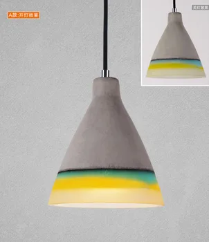 

Nordic Triangle Concrete Industrial Cement Decoration E27 Pendant Lamp