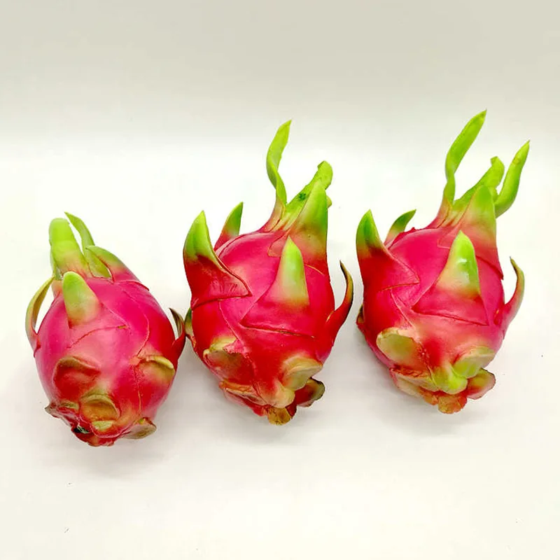 Artificial Fruits and Vegetables Simulation artificial fruit PU simulation dragon fruit early education photography props window model false dragon home
