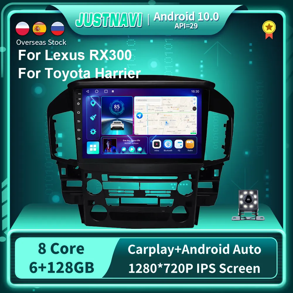 Автомобильный радиоприемник на Android 10 0 для Lexus RX300 1997-2003 Toyota Harrier 1998 GPS DSP Carplay IPS