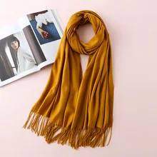 

New solid color imitation cashmere scarf female monochrome thickening warm neck shawl gift big red scarf wholesale generation