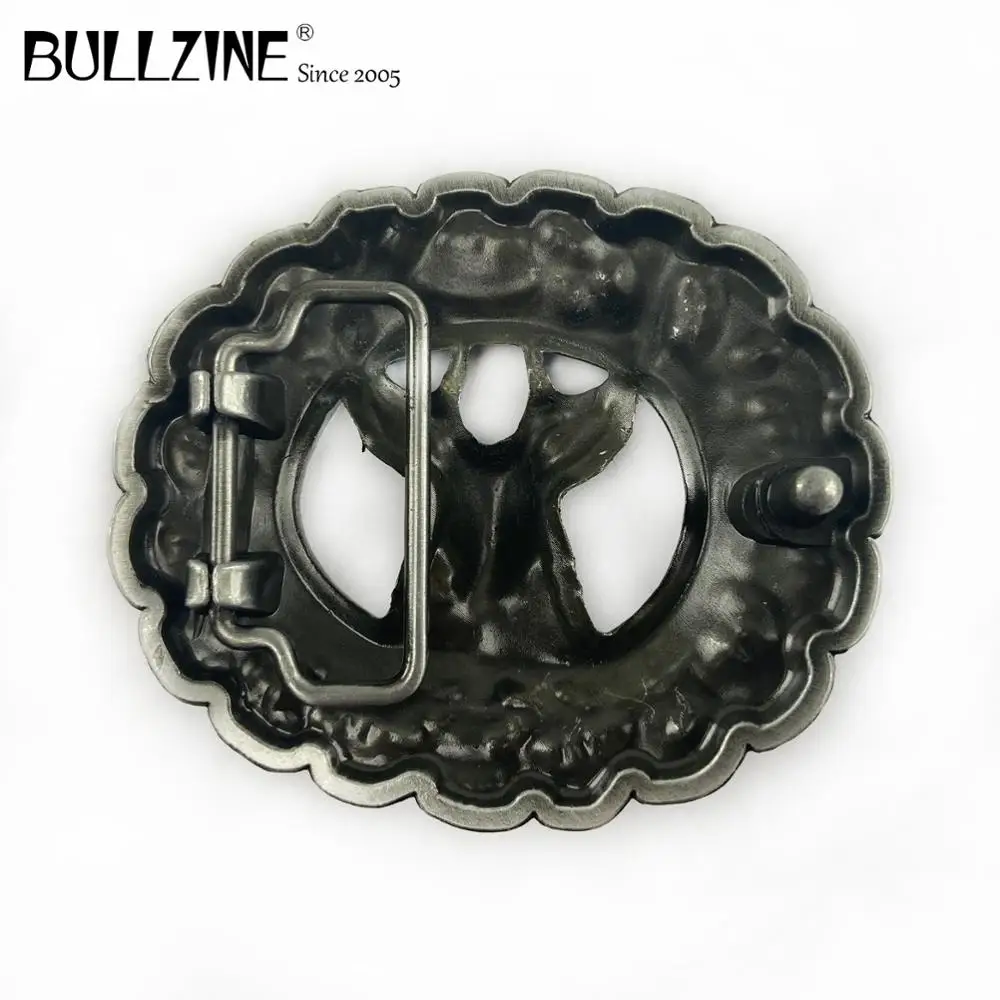 Оптовая продажа пряжка для ремня Bullzine в виде оленя с оловянной отделкой подходит