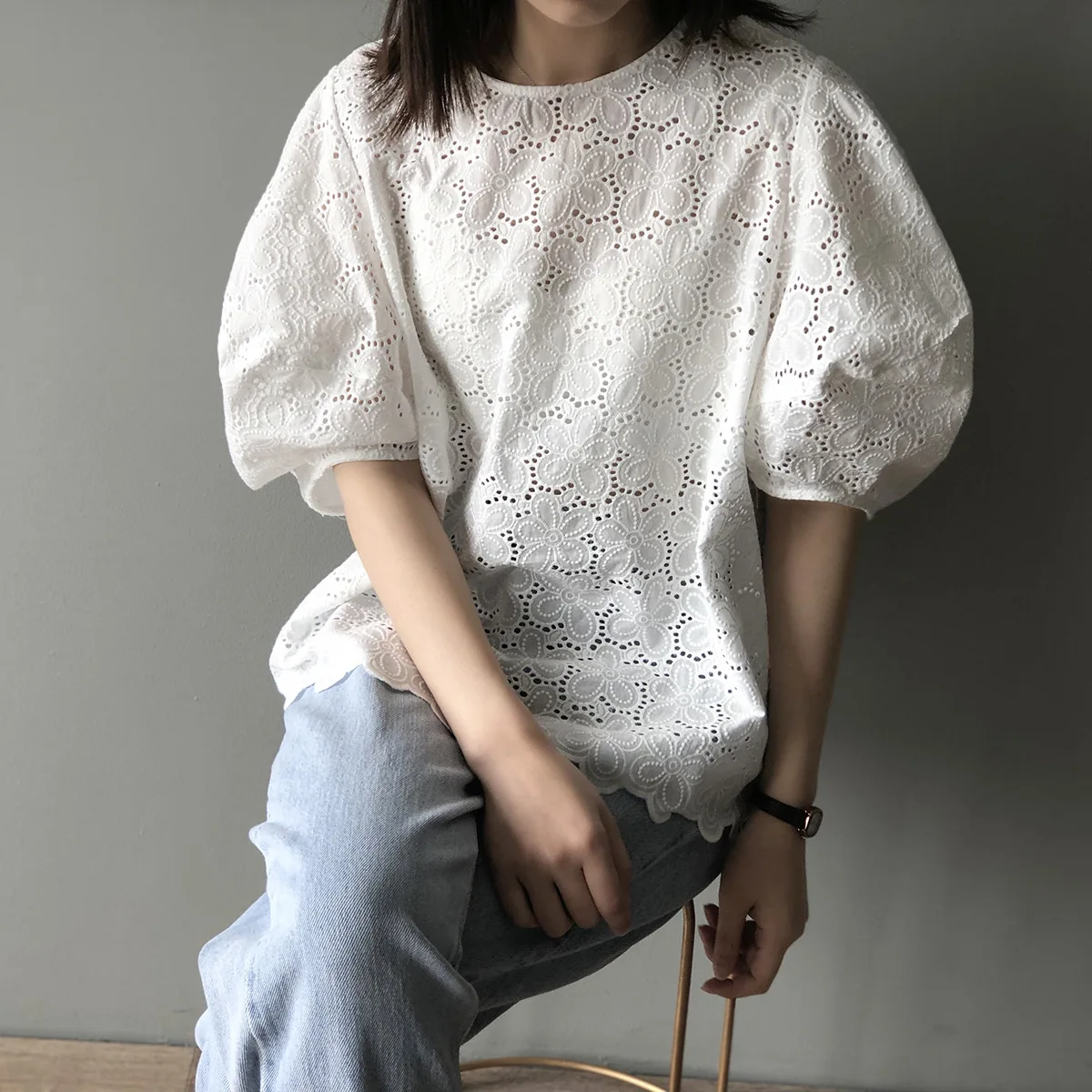 listrado das mulheres topos e blusas primavera