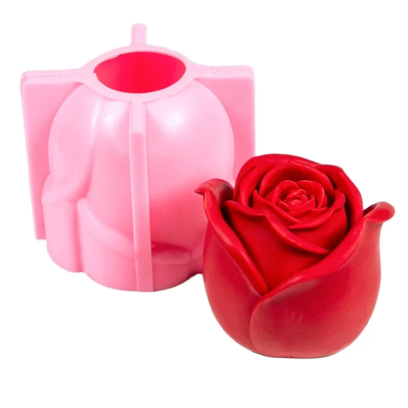 3d Rose Silicone Molds 2pcs Big Rose Resin Candle Mold Bloom Flower  Silicone Fondant Mold For Handmade Chocolate Candy Cake Dessert Soap Wax  Candle