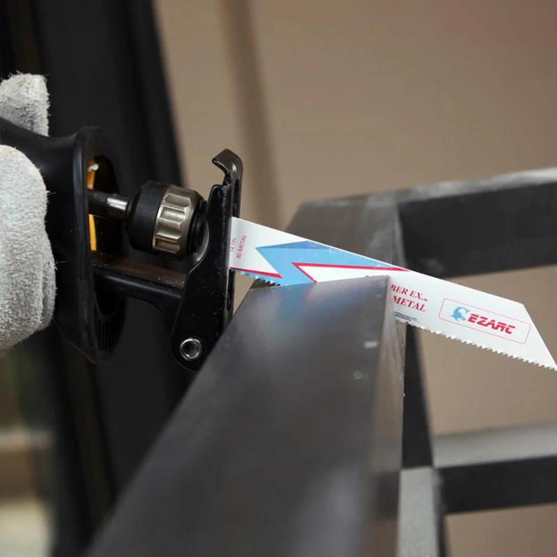 EZARC 10Pcs Reciprocating Saw Blades 150mm to 225mm  Bi-Metal Demolition Blade Set for Wood Metal Cutting Power Tool Accessories