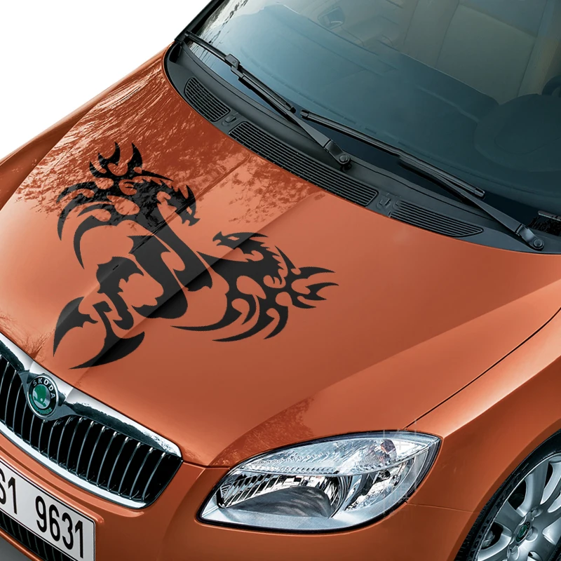 IBENZIGH Drachen Autoaufkleber B-Säule 50x25 Cm - Wasserdichte Abdeckung Gegen Kratzer