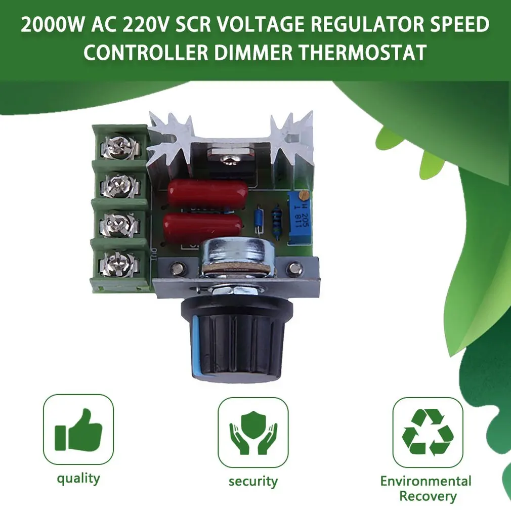 2000W AC 220V SCR Adjustable Voltage Regulator Step-down Power Supply Module SCR electronic voltage regulator speed controller