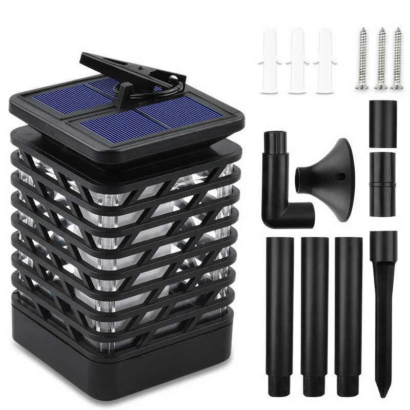 1 шт. светодиодный светильник на солнечной батарее IP55 водонепроницаемый наружный подвесной фонарь садовый светильник