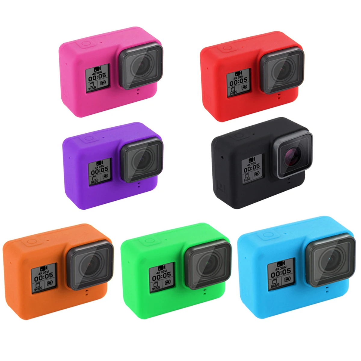 

Cover+Lens Cap Cover for GoPro Hero 5 6 7 Black Hero Camera for GoPro Accessories Action Camera Case Protective Silicone Case