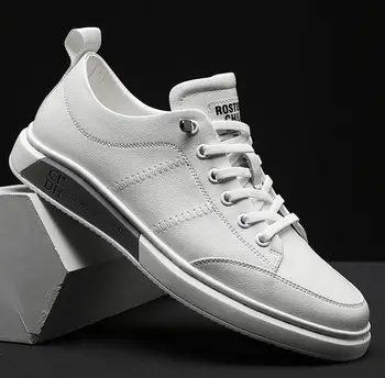 

2020 new design street fashion men shoes genuine leather casual shoes trend shoes cool flats shoes