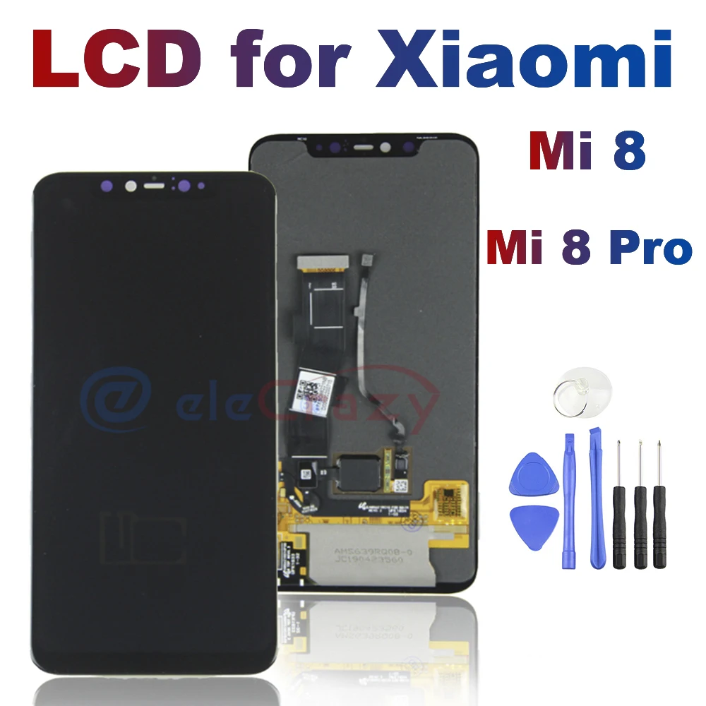 

Original AMOLEDfor Xiaomi Mi8 Pro/Mi8 LCD Display with Touch Screen Digitizer Assembly Replacement Kit 100% Testing