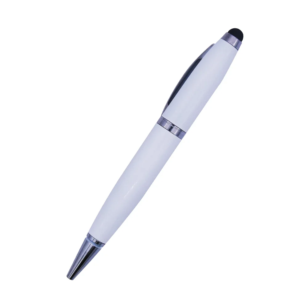 white usb 2.0 Более 10 шт. бесплатный логотип) USB флеш-накопитель 2,0 32 Гб 64 Гб металлическая ручка-накопитель красочная ручка для письма флеш-накопитель карта памяти - Цвет: white usb 2.0