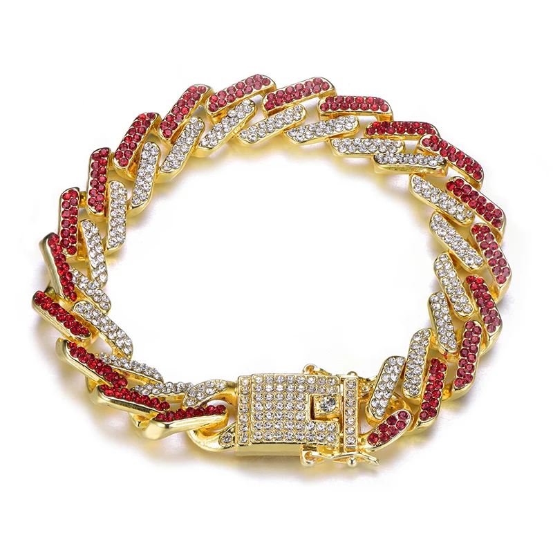 Хип хоп 13 мм полностью микро проложить CZ камень Bling Iced Out Бабочка Пряжка браслет
