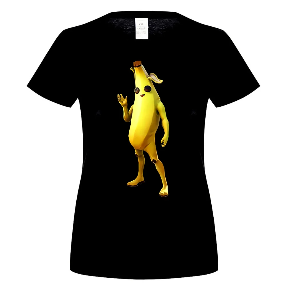 Футболка с рисунком банана форнита, Молодежный детский Тройник, размеры, Xs-3Xl, футболка, футболка - Цвет: women black