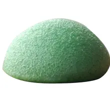 Konjac Konnyaku Jelly Fiber Макияж для лица Wash Pad Чистка увеличивающаяся губка для отшелушивания-зеленый