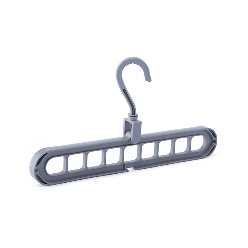

Multi-Port Support Circle Clothes Hanger Clothes Drying Rack Multifunction Plastic Hangers Storage Racks Gray
