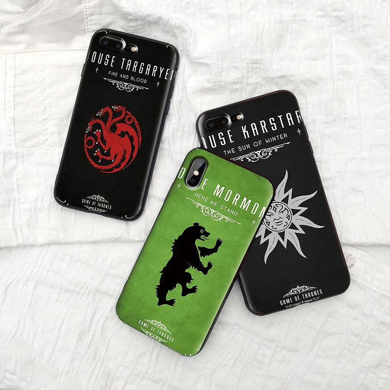 Мягкий ТПУ чехол Thrones House Stark для Apple IPhone X XR XS MAX 5 5S 5C SE 6 S 7 8 Plus ipod touch силиконовый |