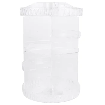 

Cosmetics Display Shelf Rhinestone Texture Acrylic Cosmetics Storage Box Rotative Cosmetics Storage Shelf (English Packaging, wi
