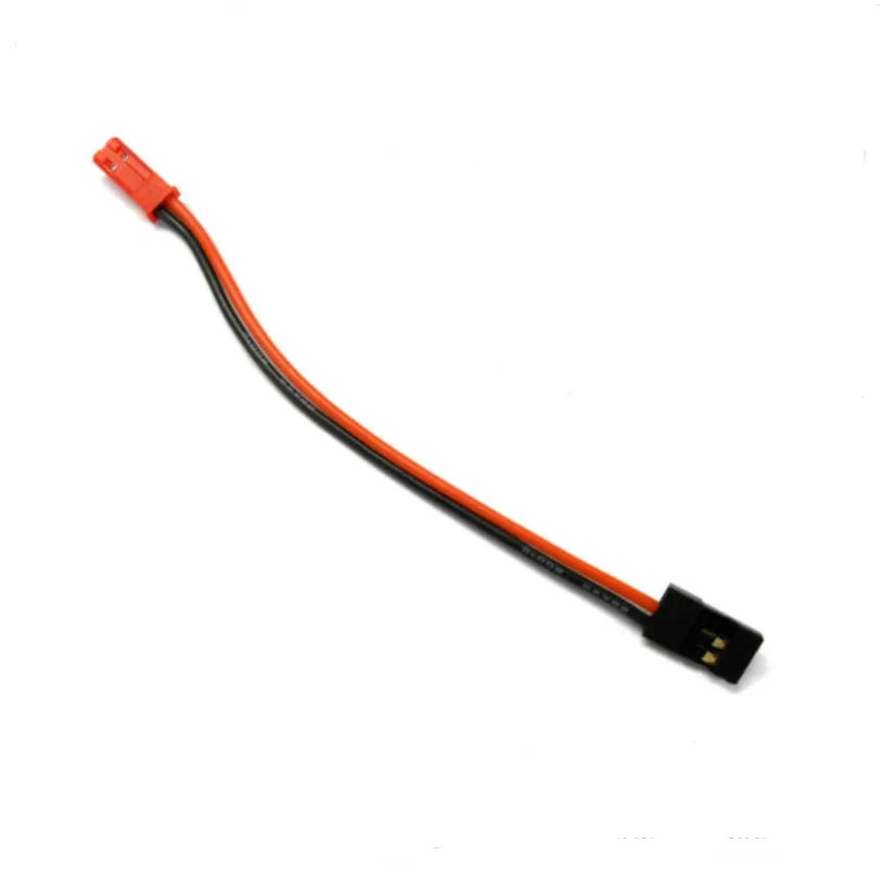 Câbles de charge RC JST 20AWG 100mm pour récepteur et batterie, vue détaillée des connecteurs et du câblage.