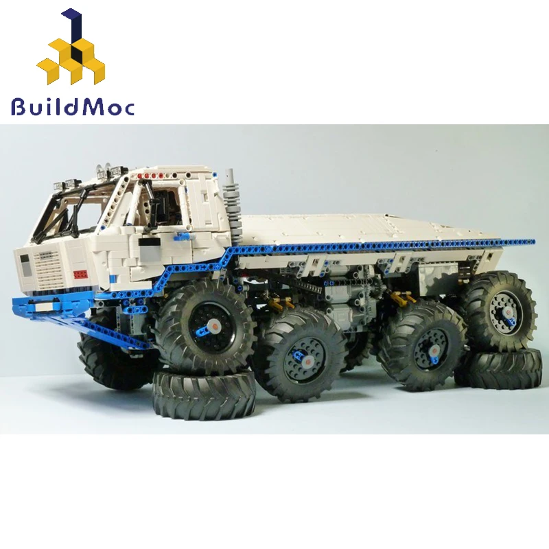 MOC 27092 Technic Tatra T813 8x8 PROFA Engineering Car Tractor внедорожный грузовик Arakawa городской самосвал