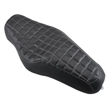 

Motorcycle Black Driver + Passenger Two Up Sofa Seat Tour Seat Bench Rear Cushion for Harley Sportster XL 883 Iron XL1200 72 48