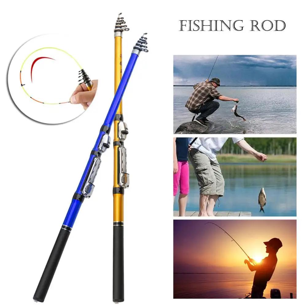 Outdoor Fiberglass Fishing Rod Lake Bass Rod Portable Fishing Rod Rock