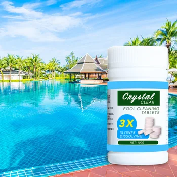 

100 Pcs Pool Cleaning Tablet Safe Long Lasting for Swimming Pool SMN88