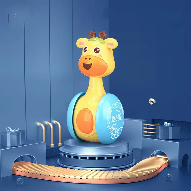 2021 New Baby Cute Rattles Tumbler Doll Baby Roly-poly Toys  Bell Music Learning Education Toys Gifts Baby Toys 1